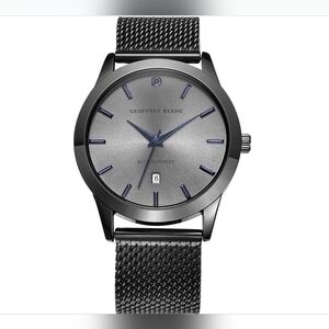 Geoffrey Beene Blue Sapphire Mesh Bracelet Watch 42mm